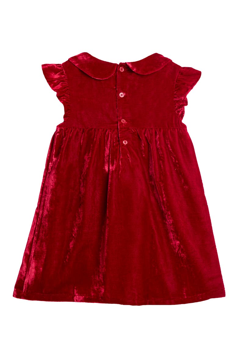 Velvet Dress & Long Sleeve Bodysuit Set, Alternate, color, RED