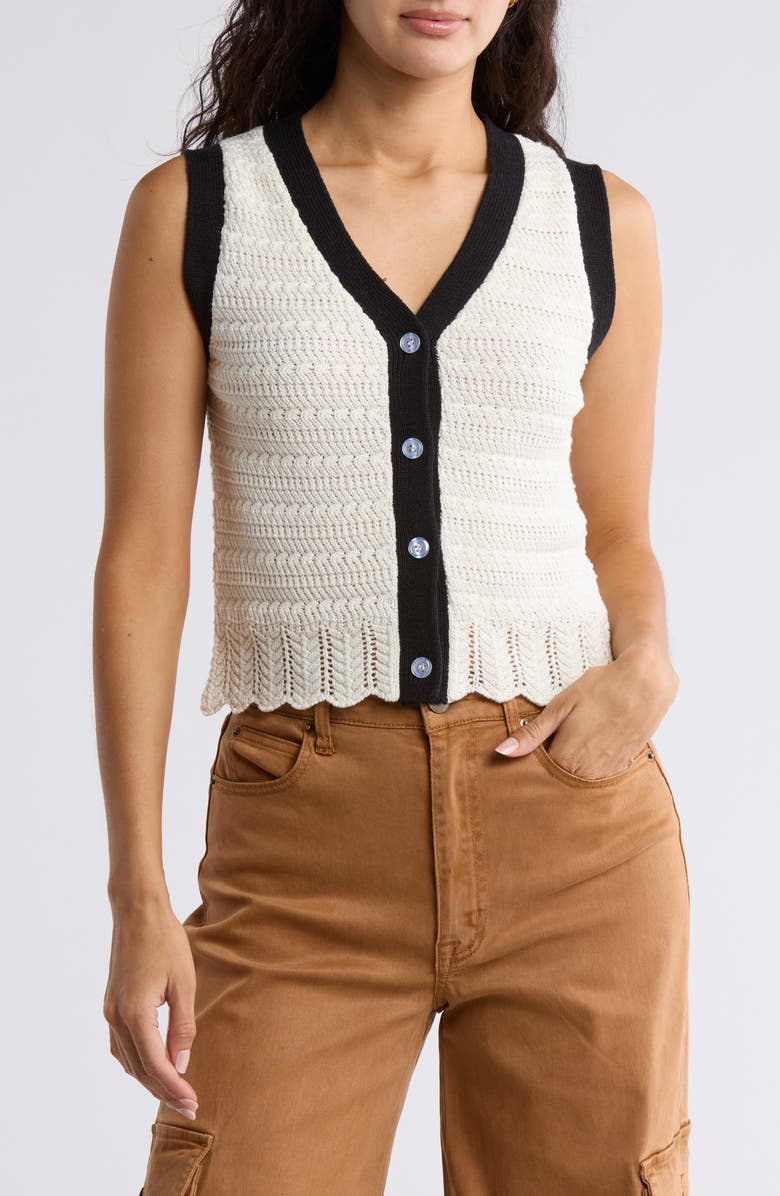 Vigoss Button Front Knit Tank, Main, color,