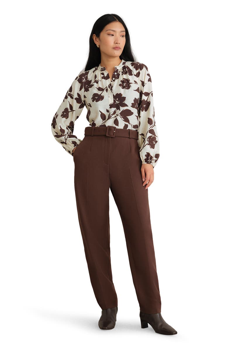 HOBBS LONDON Sherry Blouse, Main, color, Beige Chocolate