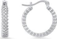 Queen Jewels Sterling Silver Cubic Zirconia Hoop Earrings