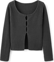 MANGO TEEN Cotton Blend Button-Up Cardigan