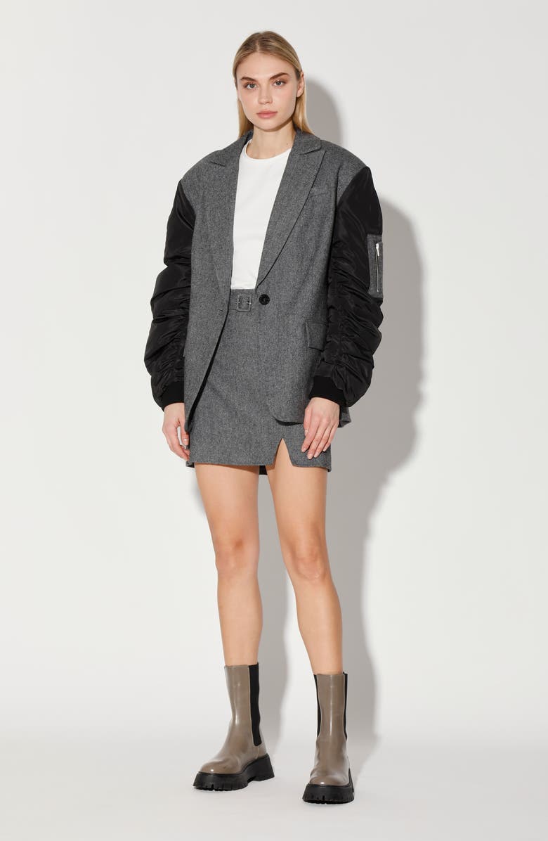 Walter Baker Asher Oversize Wool Blend Jacket, Alternate, color, Garbardine