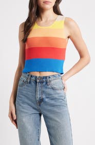 MOTHER The Colorblock Sleeveless Rib Sweater
