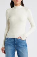 PAIGE Raisa Rib Mock Neck Sweater