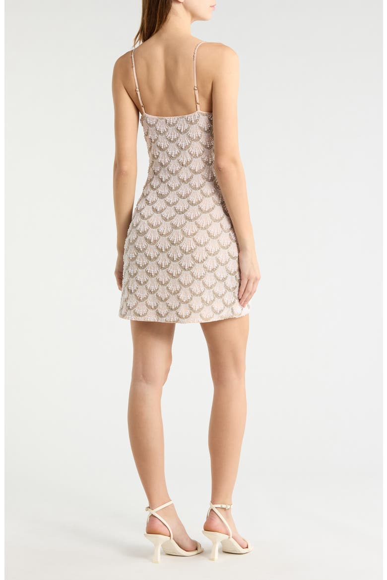 Las Palmas Beaded Minidress, Alternate, color, PEARL