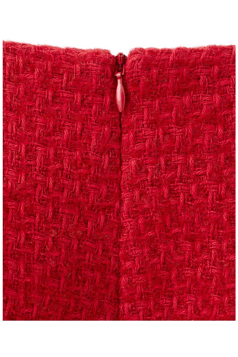 Tweed Miniskirt, Alternate, color, RED