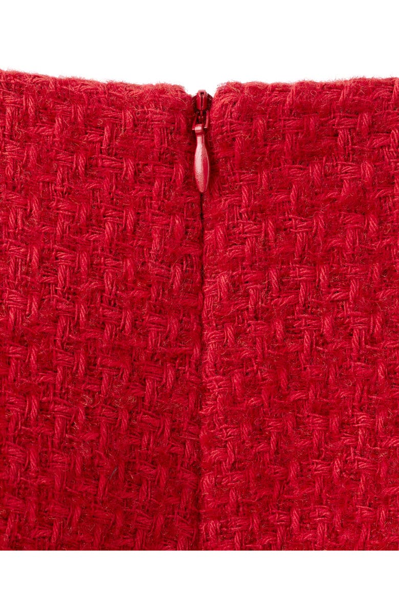 MANGO Tweed Miniskirt, Alternate, color, Red