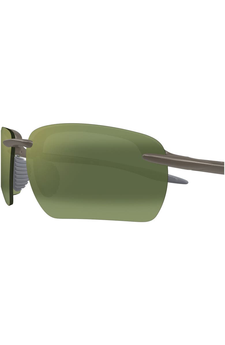 Maui Jim Ho’okipa Ultra G 65mm Oversize PolarizedPlus2<sup>®</sup> Rectangular Sunglasses, Alternate, color, Grey