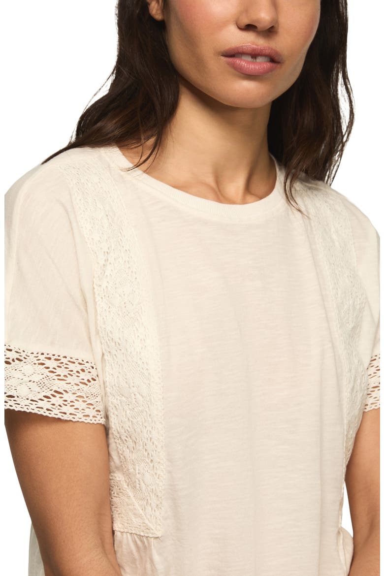 Lace Trim Peplum T-Shirt, Alternate, color, WHISPER WHITE