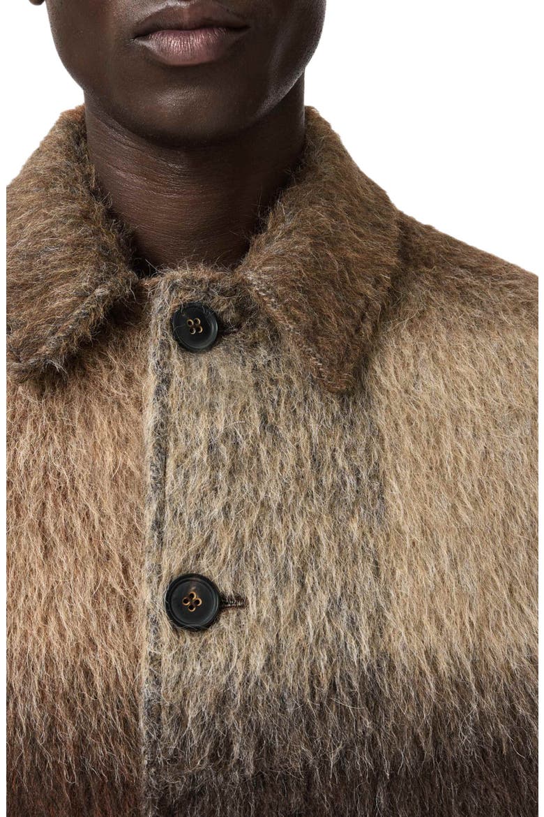 Luce Stripe Coat, Alternate, color, DARK BROWN
