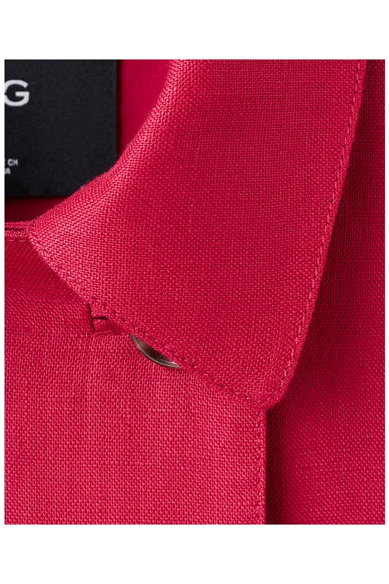 Double Breasted Linen Jacket, Alternate, color, RED