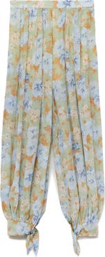 MANGO Floral Balloon Leg Pants