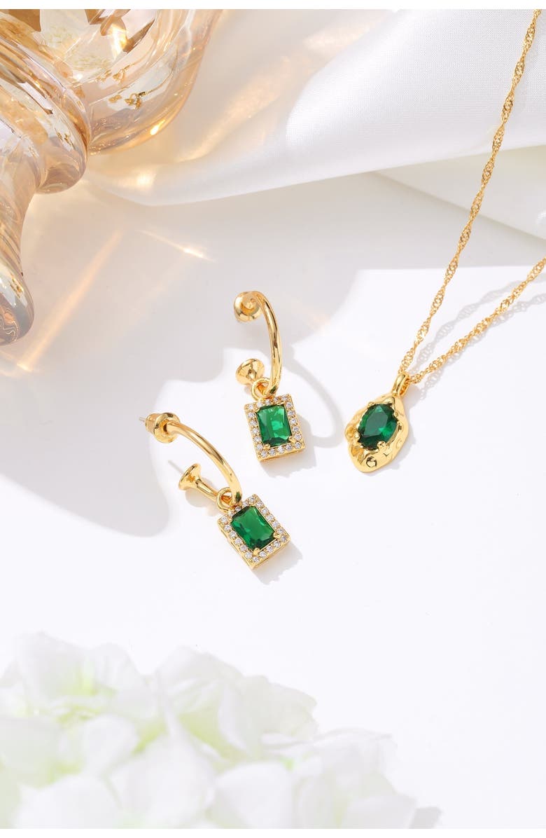 Classicharms Emerald Green Pendant Necklace, Alternate, color, 