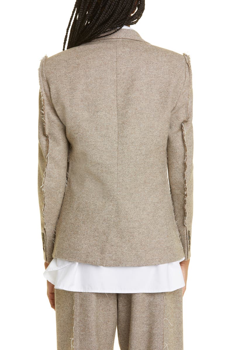 R13 Fray Seam Flat Sleeve Merino Wool Blazer, Alternate, color, 