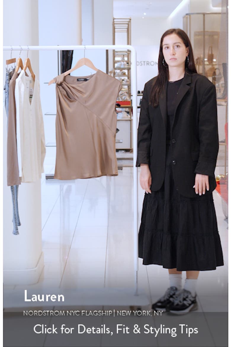 Asymmetric Drape Charmeuse Top video
