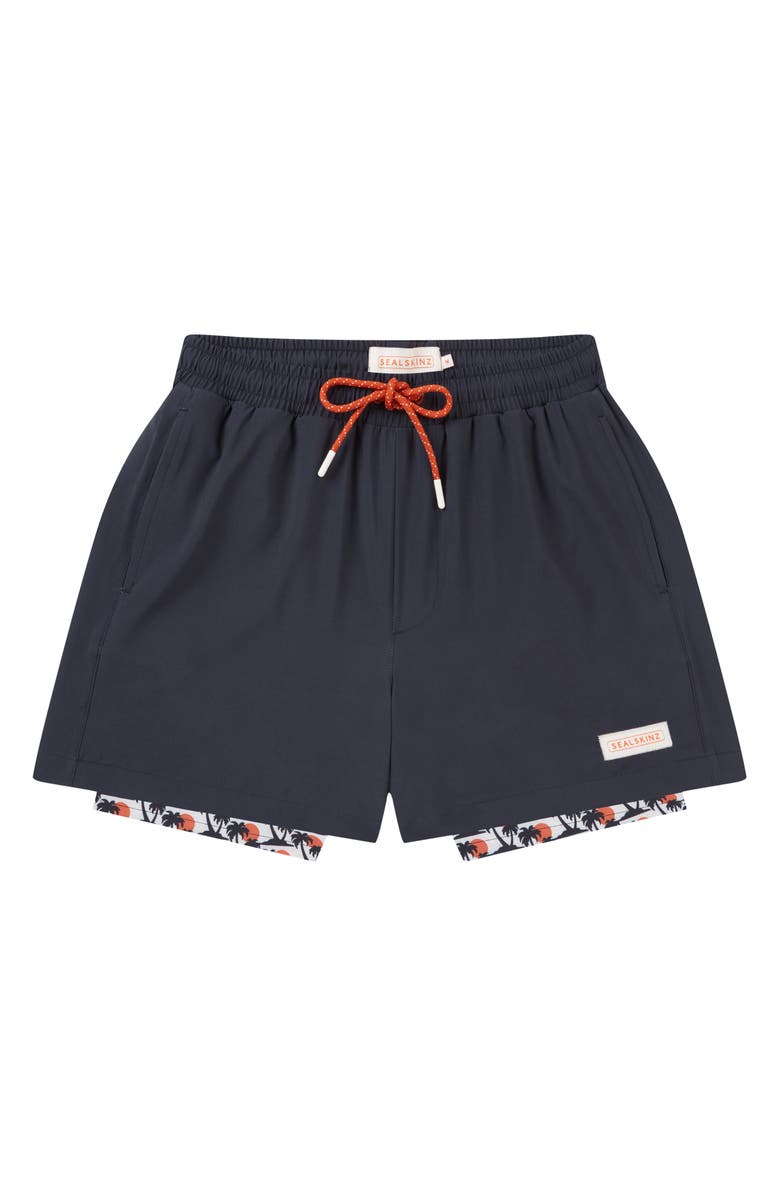 Sealskinz Southwood Solid Navy Swim Trunks, Main, color, 
