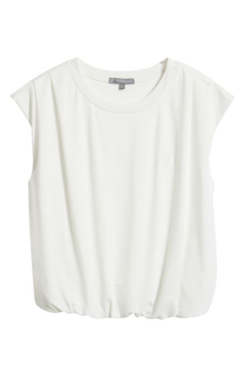 Wit & Wisdom Pleated Cap Sleeve T-shirt In White