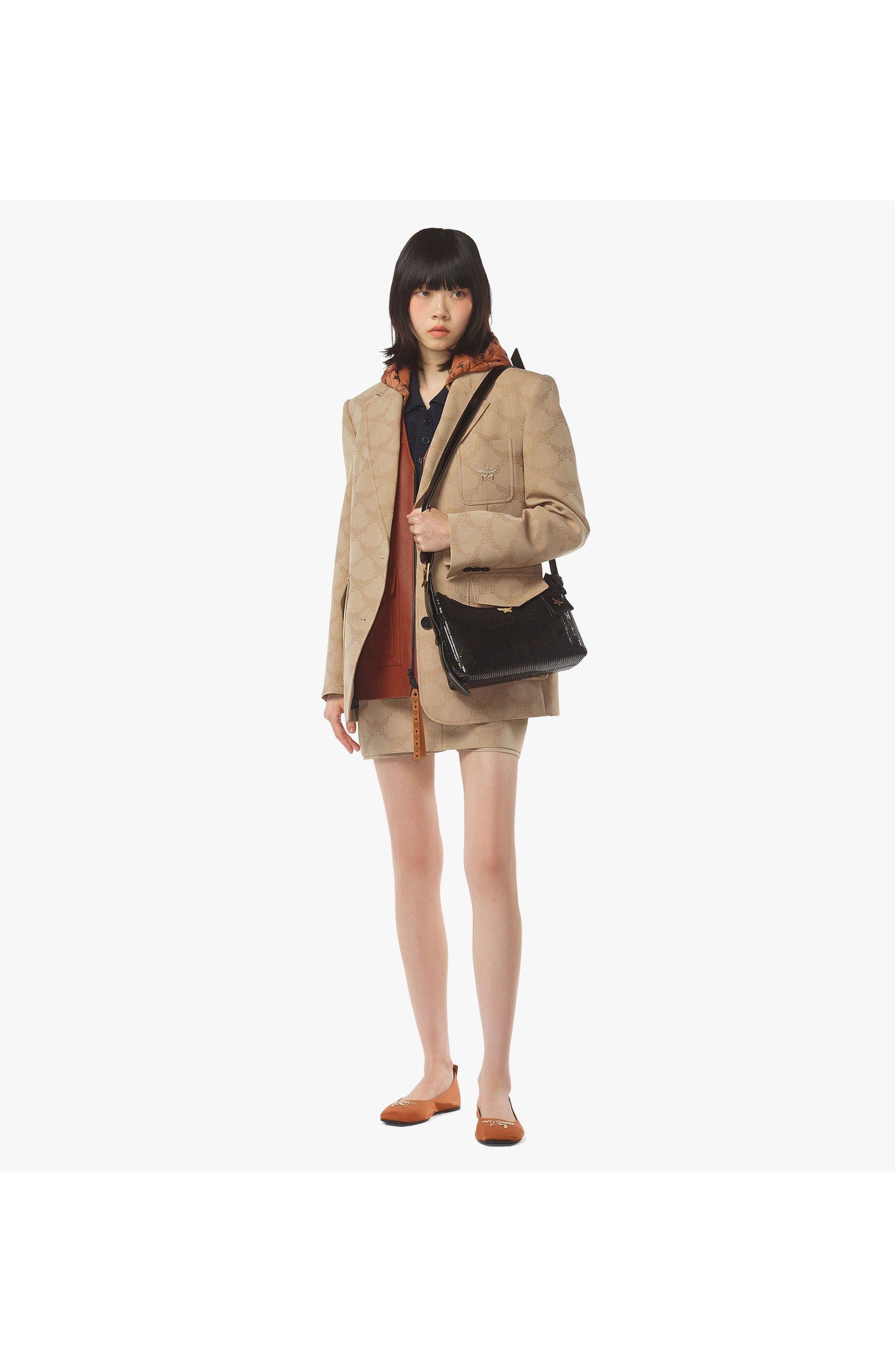 MCM Aren Hobo in Sequin Lamb Leather, Alternate, color, 