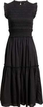 Rails Vivier Smocked Midi Dress