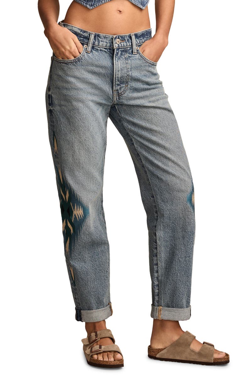 Lucky Brand Legend Mr Boy Cuffed Straight Leg Jeans, Main, color, 