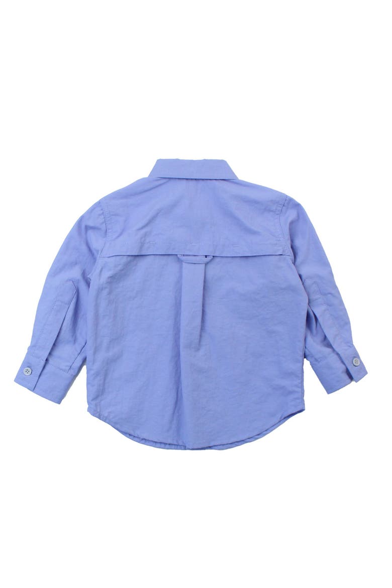 Boys UPF50+ Sun Protective Button Down Shirt, Alternate, color, Periwinkle Blue