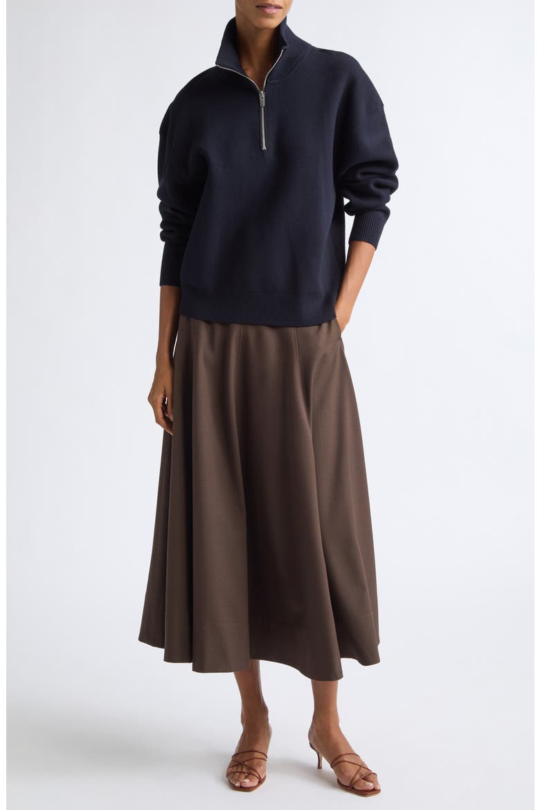 Bella Half Zip Sweater, Alternate, color, NAVY