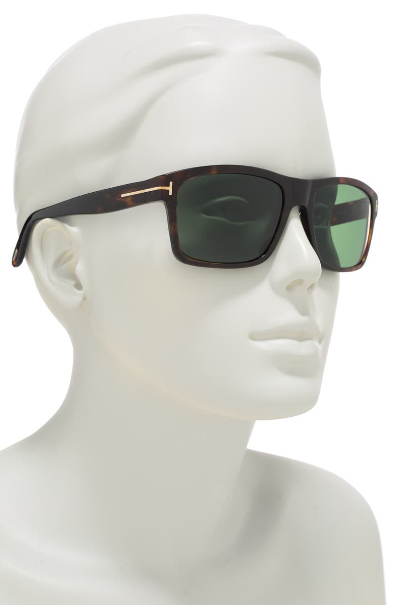 TOM FORD 58mm Rectangle Sunglasses, Alternate, color, 
