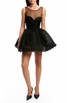 Hilda Embroidered Tulle Hoop Minidress
