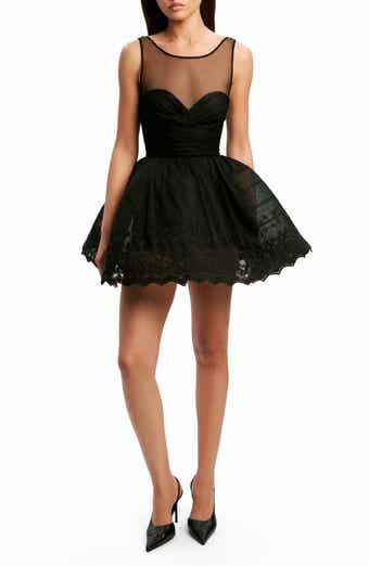 Hilda Embroidered Tulle Hoop Minidress