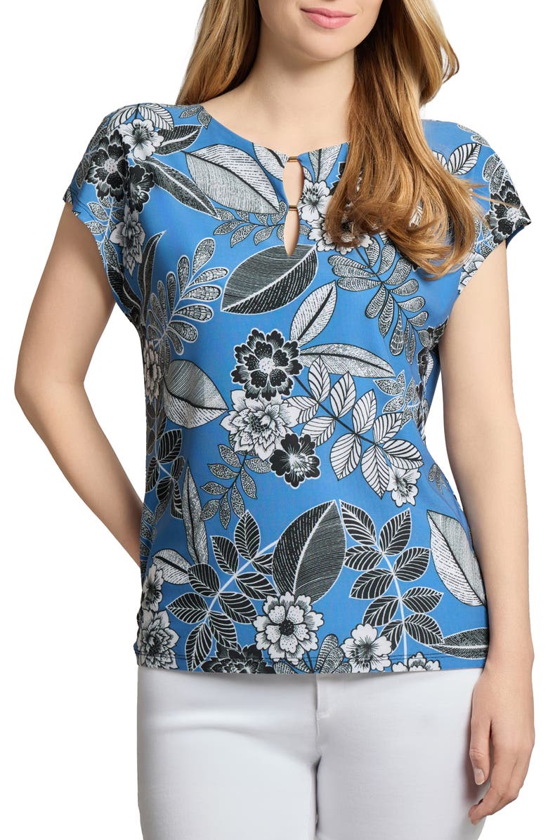 Jones New York Print Cutout Top, Main, color,