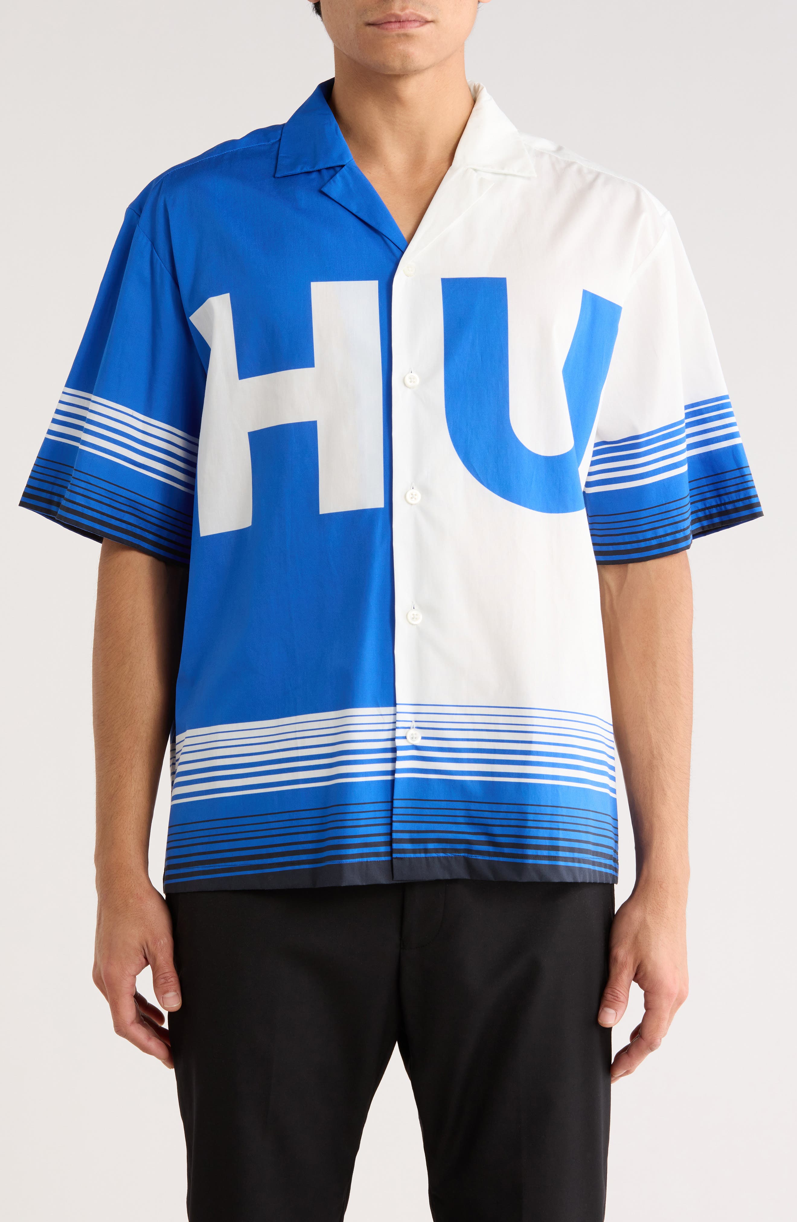 HUGO Eligino Button-Up Resort Shirt