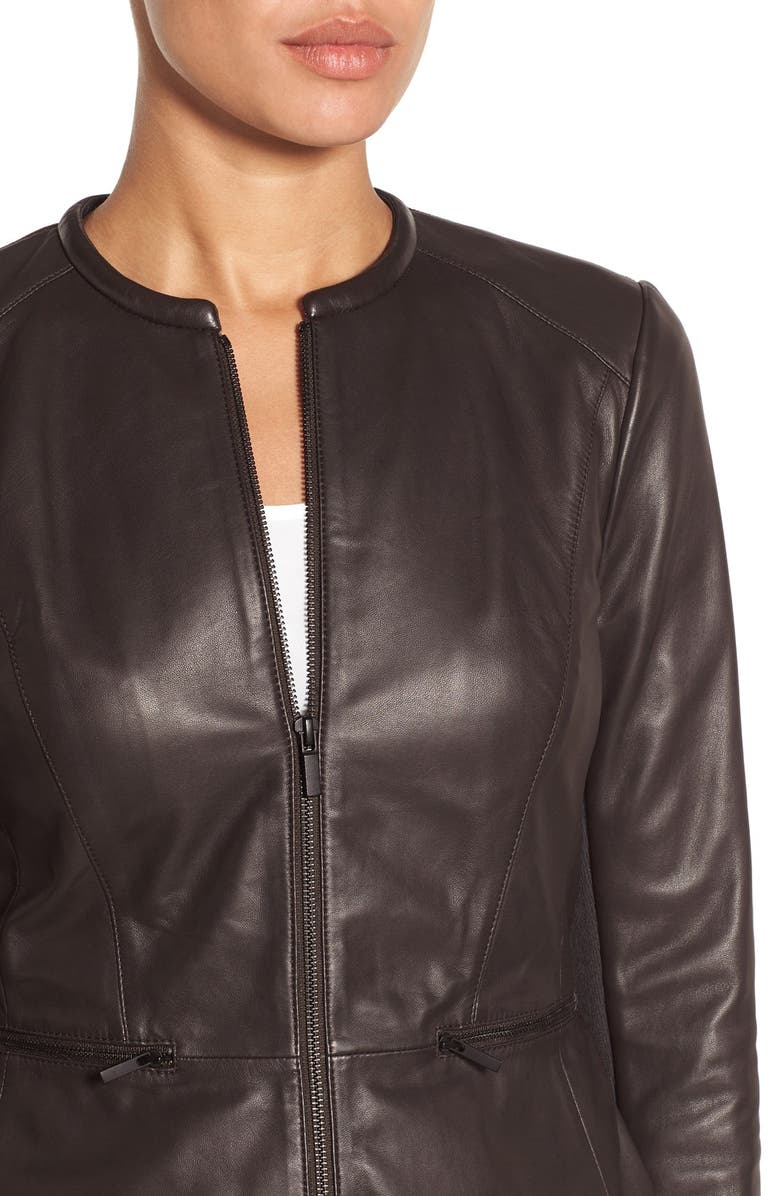 Classiques Entier<sup>®</sup> Leather & Knit Jacket, Alternate, color, 