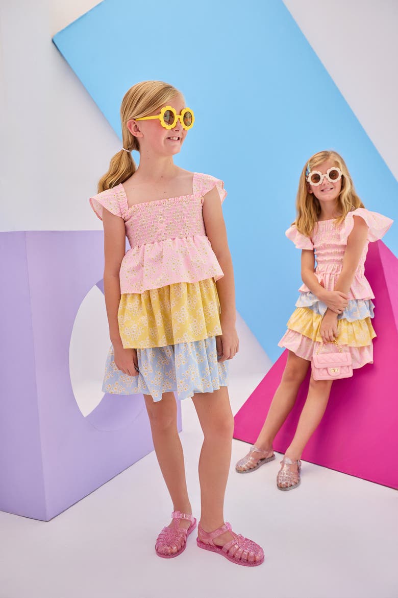Kids' Tiered LeeLee Dress, Alternate, color, Mixed Ditsy Floral