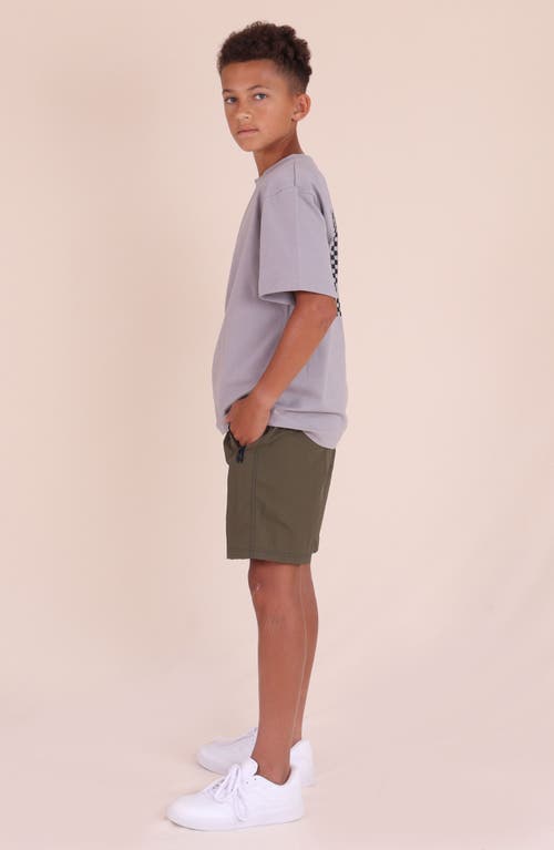 Tiny Tribe Kids' Hybrid Cargo Shorts In Green
