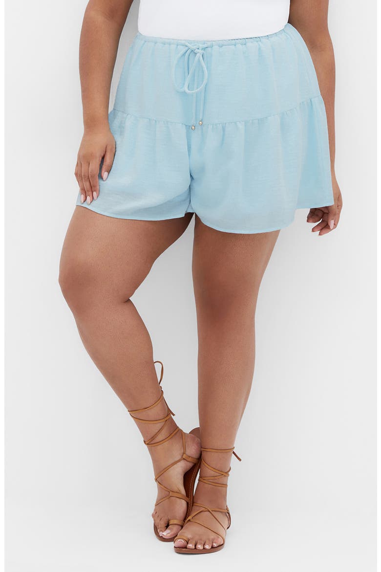 Sara Drawstring Shorts, Main, color, ICE BLUE
