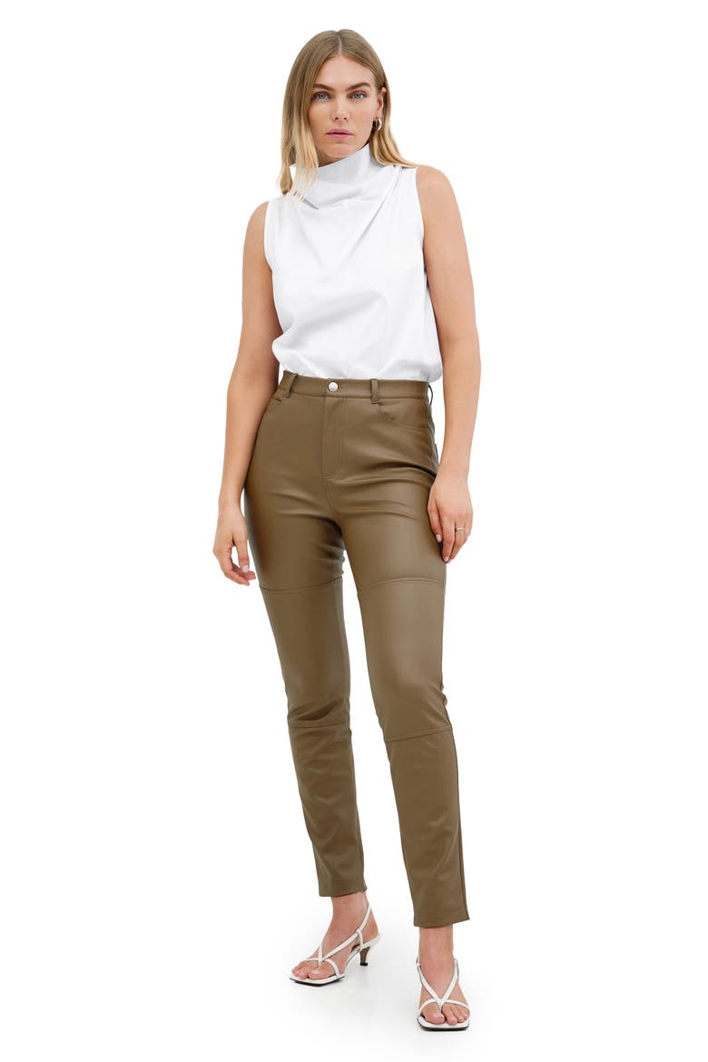 Minna Sleeveless Stand Collar Top, Alternate, color, WHITE
