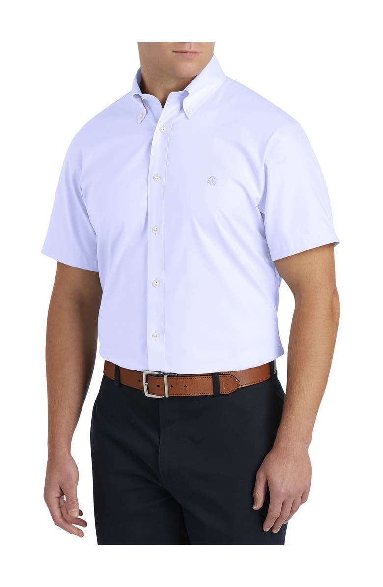 Brooks Brothers Big & Tall Non-Iron Solid Oxford Sport Shirt, Main, color, Lavender