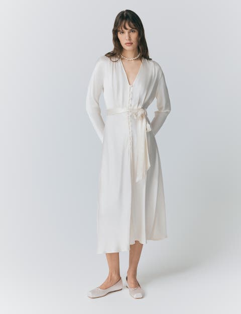 Meryl Satin Midi Dress