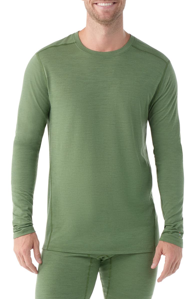 Smartwool Classic All Season Merino Base Layer Long Sleeve Crewneck Top, Main, color, Fern Green