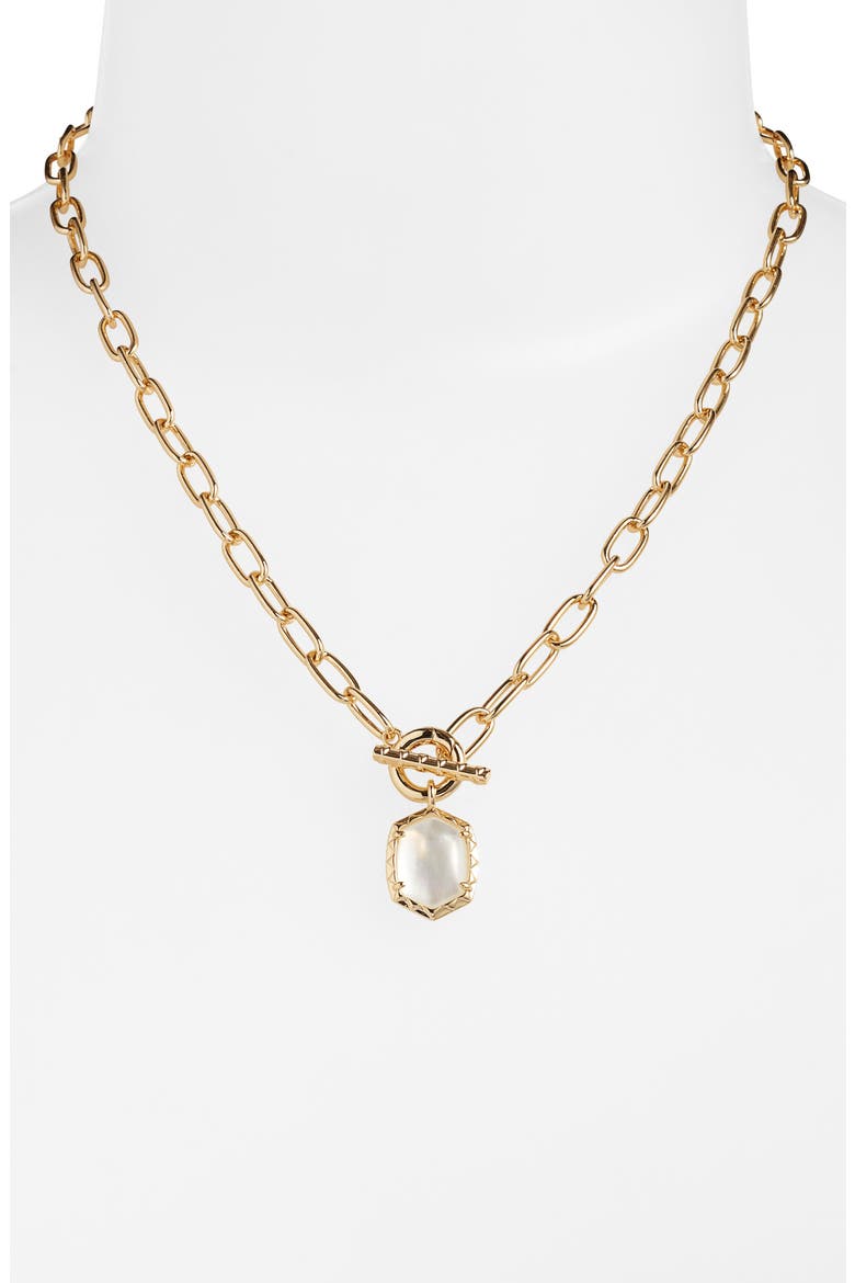 Daphne Toggle Necklace, Alternate, color, GOLD/ IVORY MOTHER OF PEARL