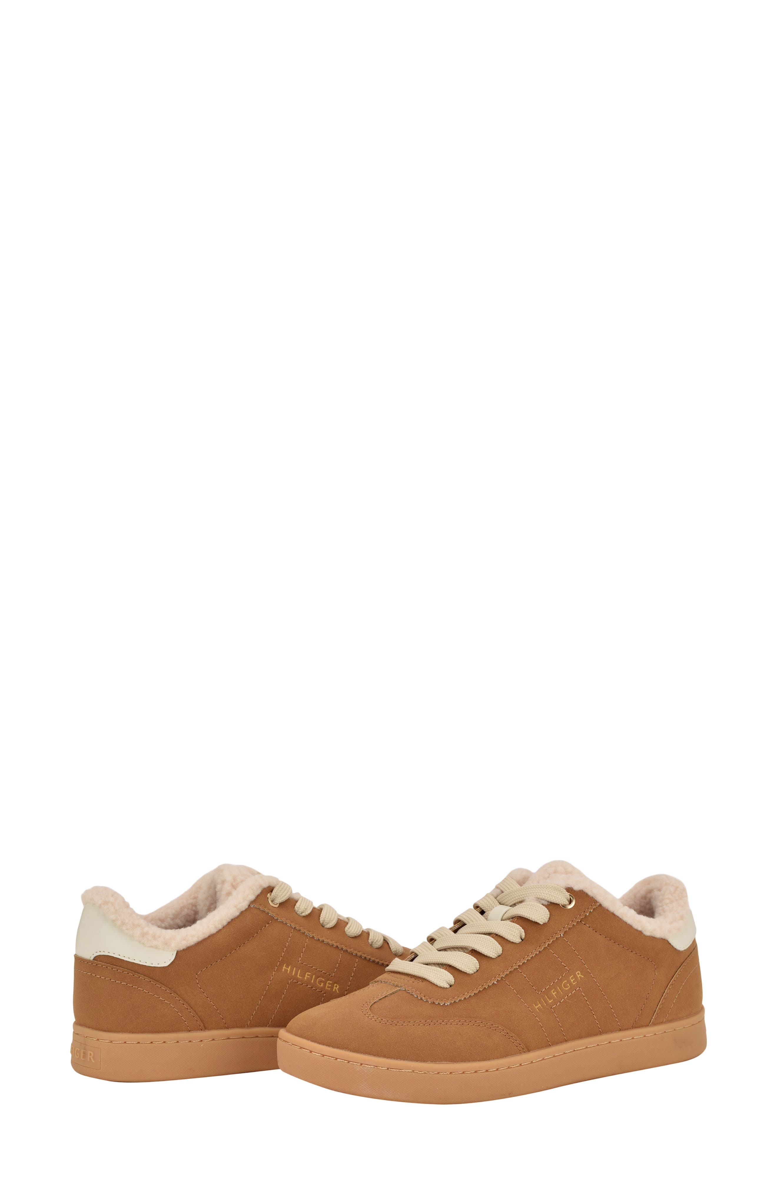 Rheign Faux Fur Lined Low Top Sneaker, Alternate, color, DARK NATURAL