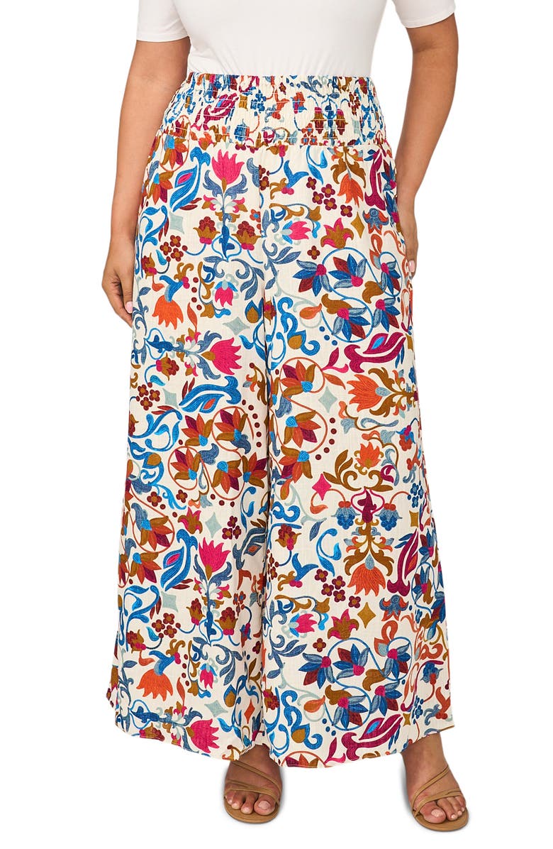 Vince Camuto Wide Leg Pants, Main, color, Orange Fizz