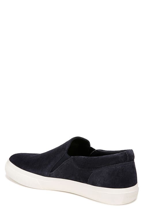 Vince Fletcher Suede Slip-on Sneaker In Blue