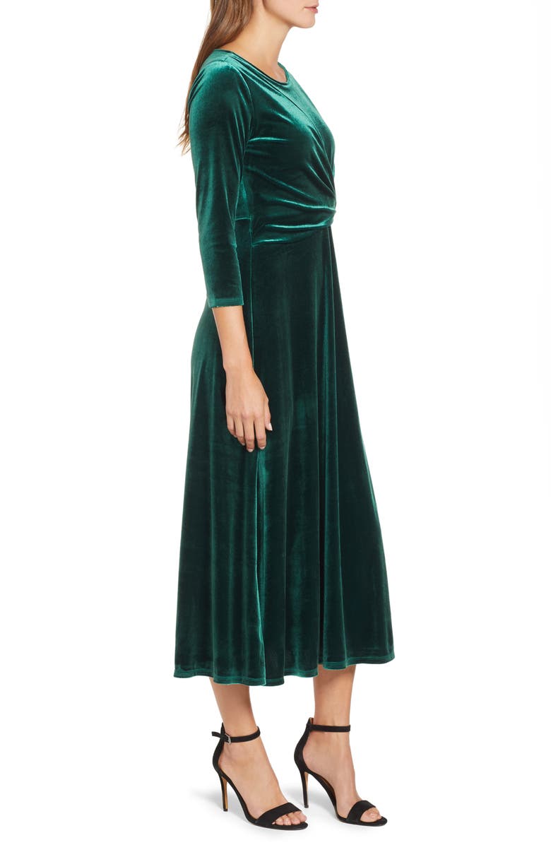 Chaus Velvet Midi Dress, Alternate, color,