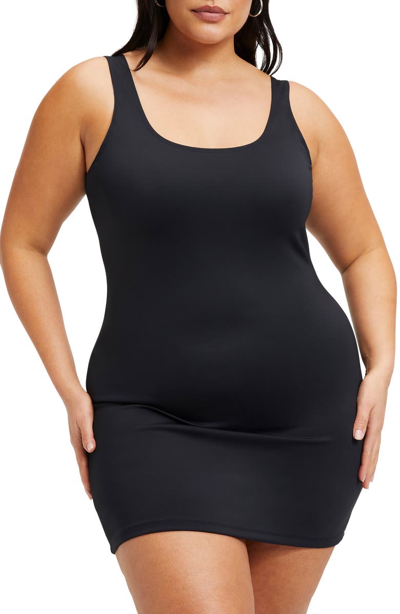 Good American Good Compression Scuba Knit Minidress, Alternate, color,