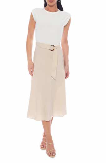 TASH AND SOPHIE Cap Sleeve Midi Dress