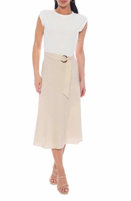 TASH AND SOPHIE Cap Sleeve Midi Dress