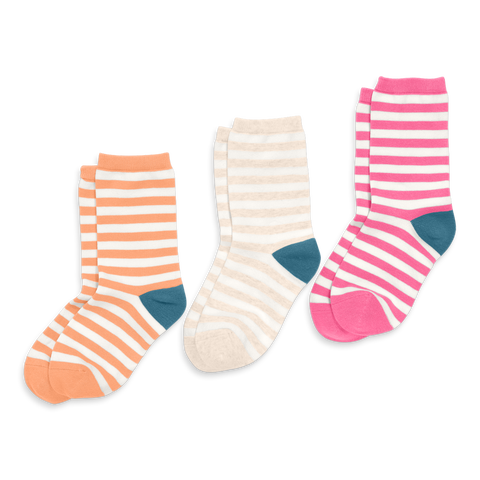 Kids Crew Sock 3-Pack In Stripe