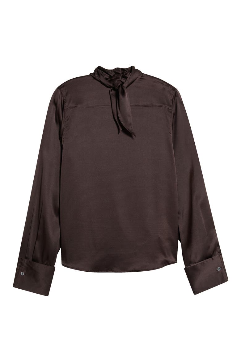 Rhodes Long Sleeve Stretch Silk Top, Main, color, EARTH
