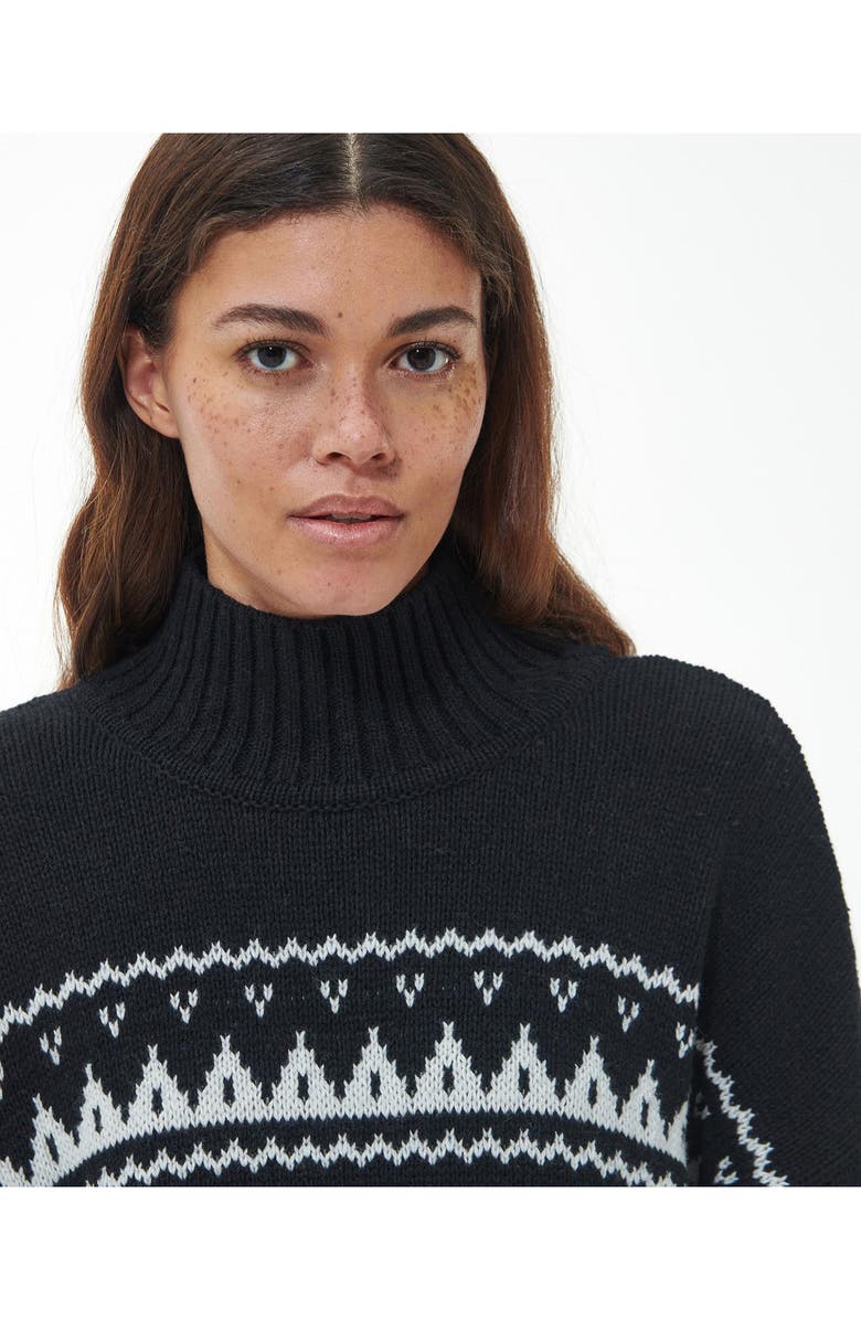Barbour Pine Turtleneck Sweater, Alternate, color, Black
